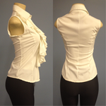 White ruffle top Size  medium $49