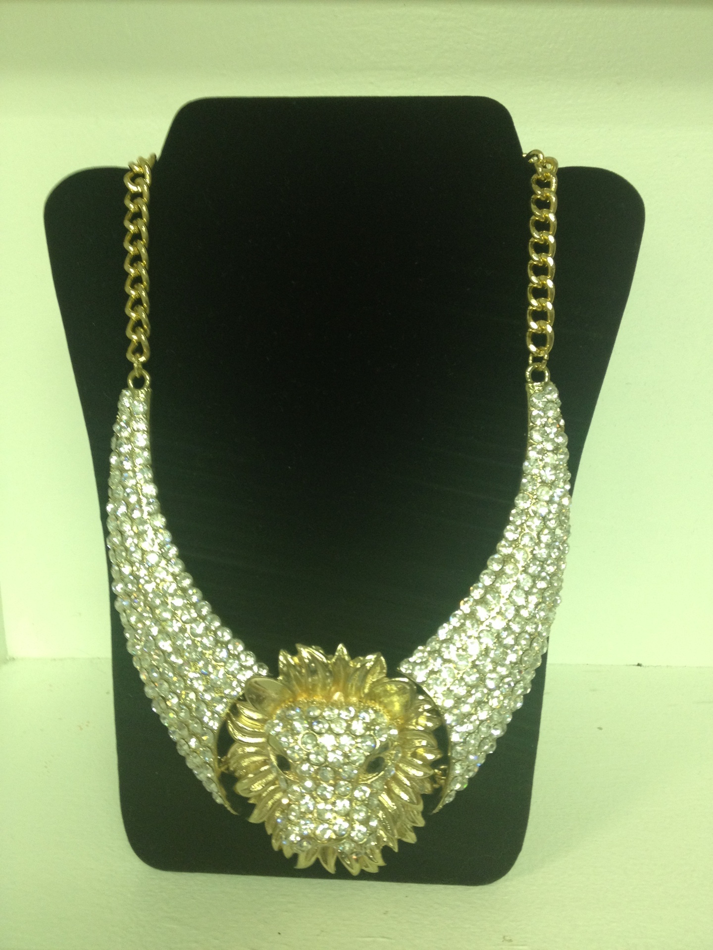 Rhinestone Lion necklace $59