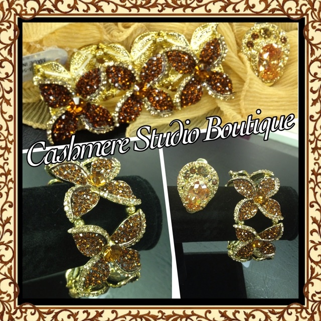 Copper bronze bracelet and ring set $39